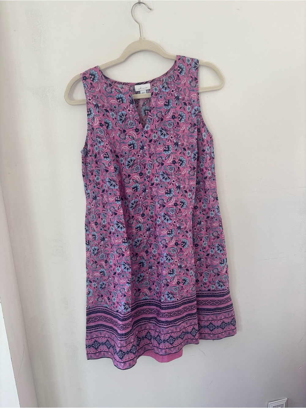 J. Jill SP Purple Floral Sleeveless Shift Dress